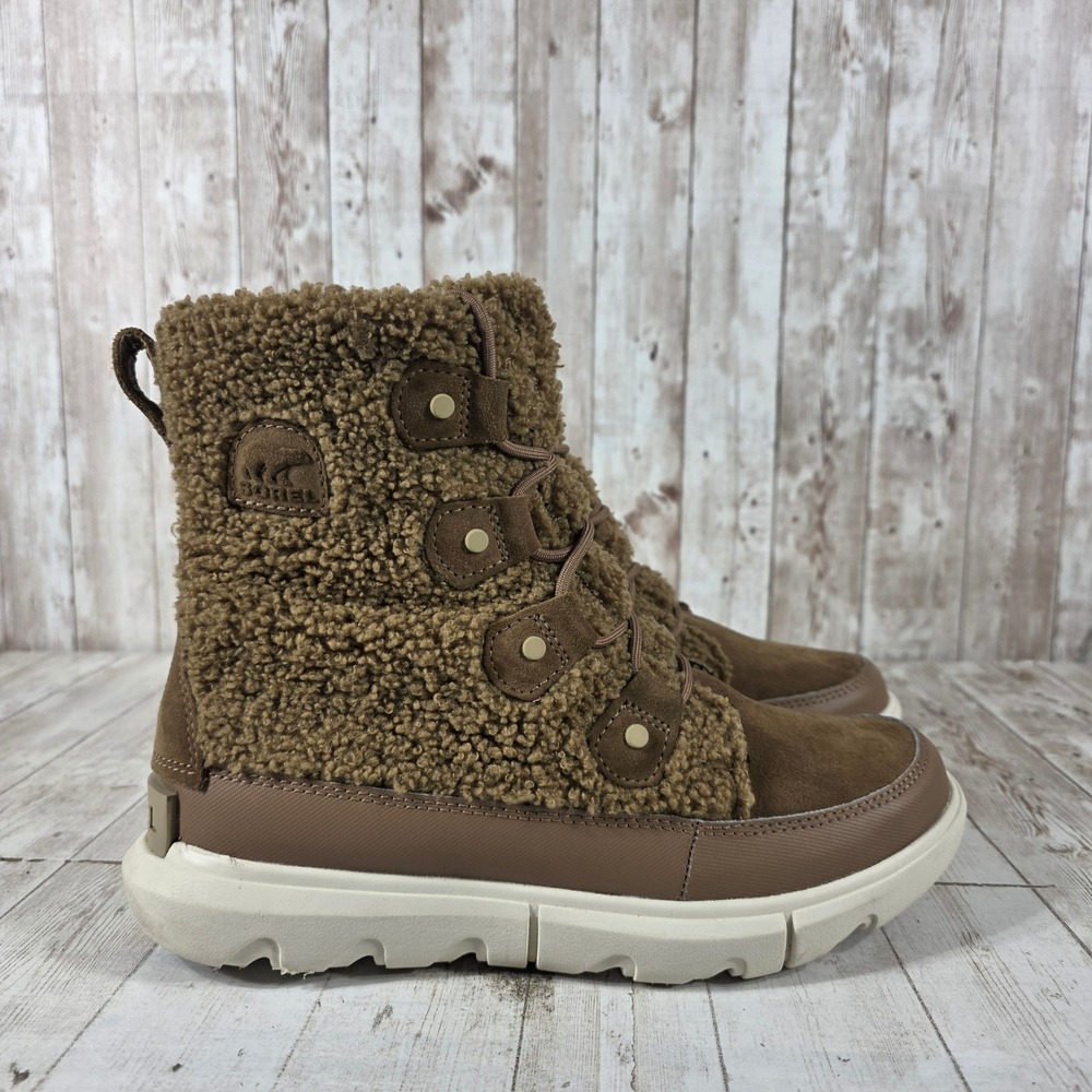 Sorel Explorer II Joan Faux Fur Boots Delta Fawn Brown NL4455-257 Womens 8